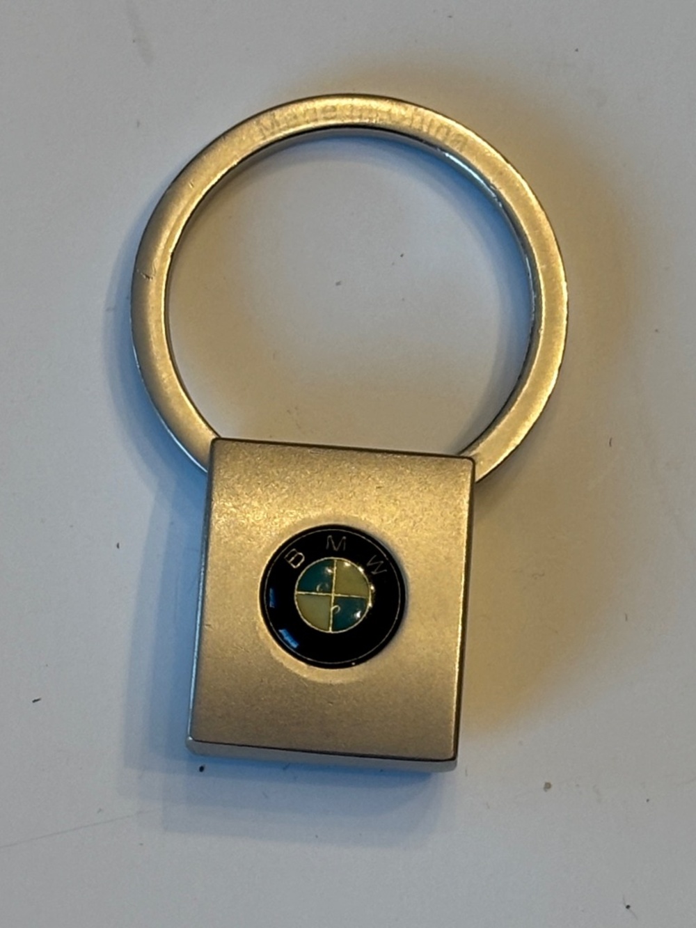 Vintage BMW Matte Satin-Finished Metal Key Chain